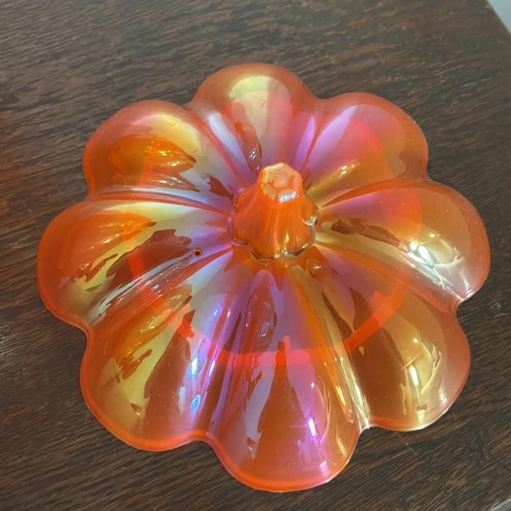 NWT- Iridescent Orange- Fall Pumpkin Shaped Cold Drink Dispenser 196floz